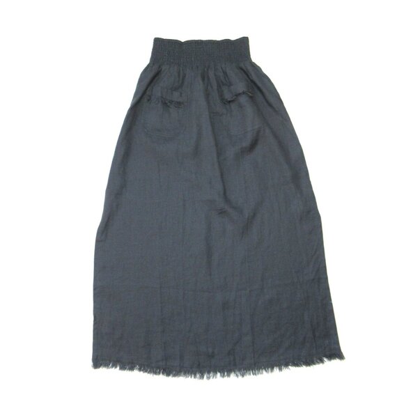 NWT Nomad The Label Aurora Maxi in Charcoal Linen Pull-on Skirt XS - Picture 3 of 7